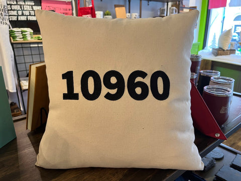 Custom Embroidered Zip Code Pillow