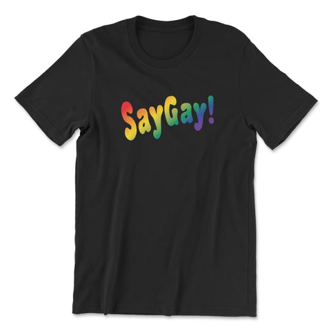 Say Gay! Rainbow Graphic Tee